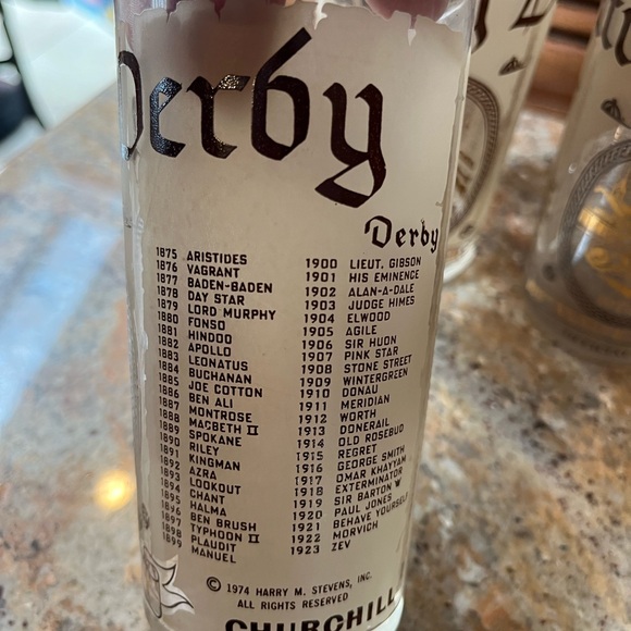 Vintage 100th Anniversary Kentucky Derby Glasses Set of 4